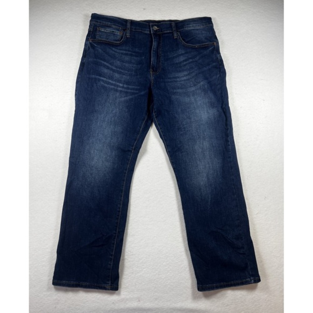 Lucky‎ Brand 123 Straight Mens Dark Wash Blue Denim Jeans 38x29